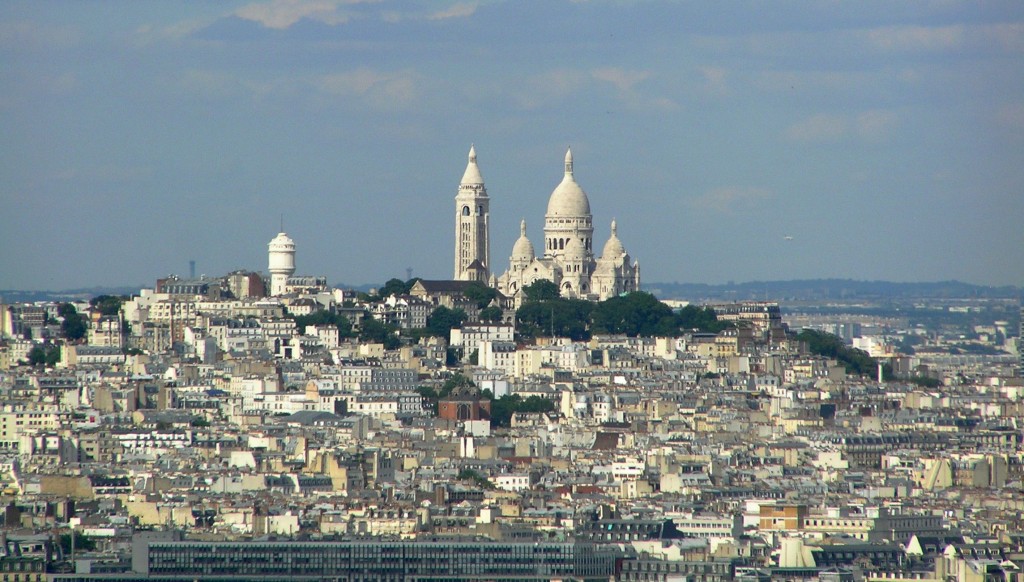 The stunning Sacre Coeur, as seen from the Arc de Triomphe
