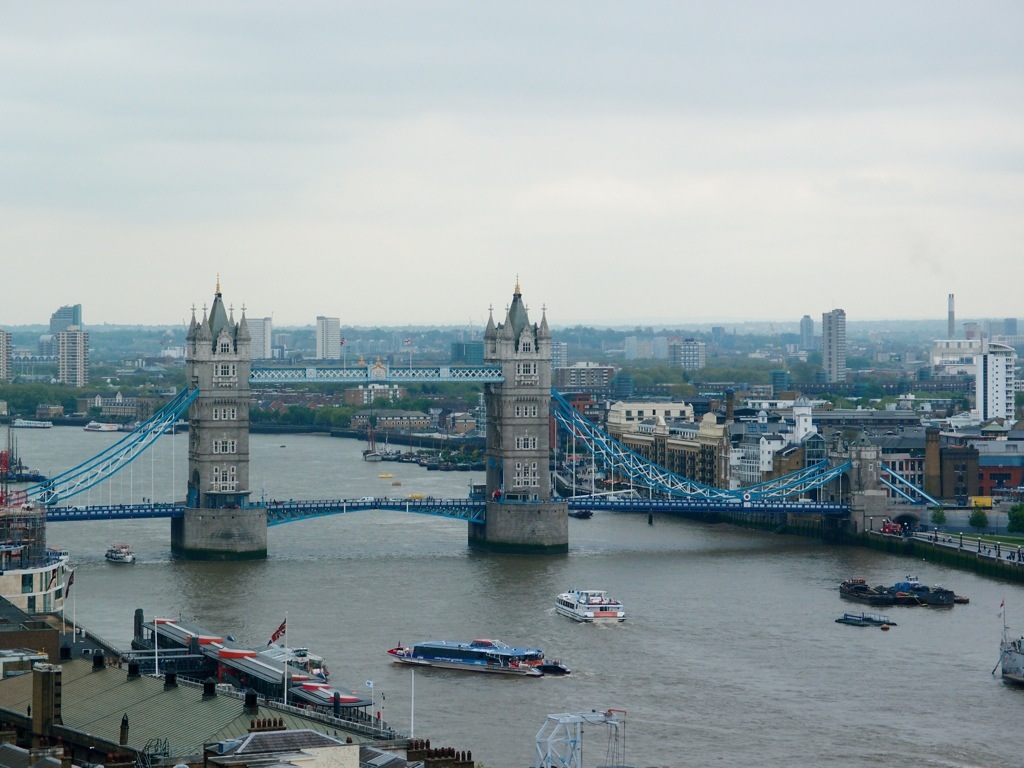 Tower Bridge, View from Monument, London, England