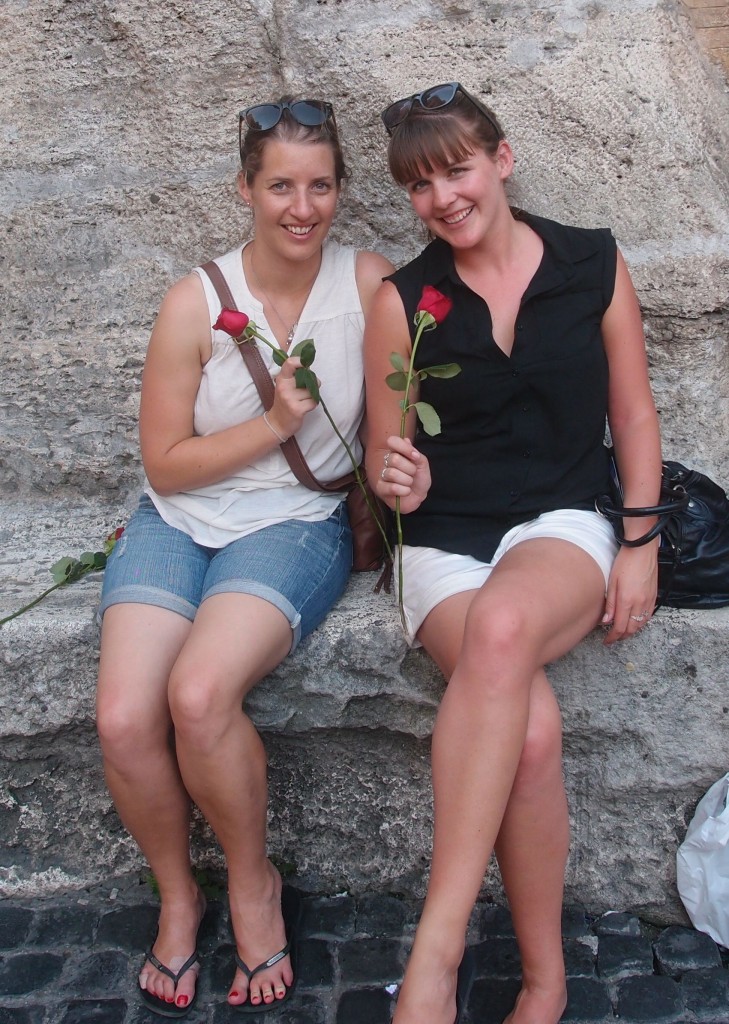 Roses at the Trevi Fountain