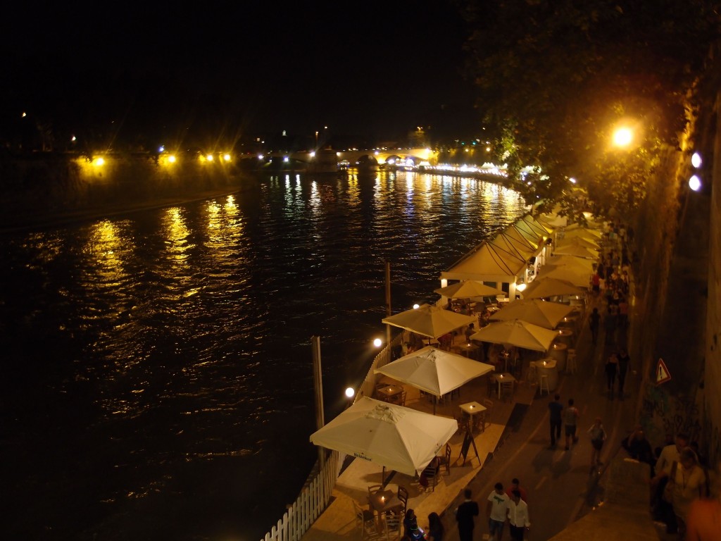 Tiber River at night