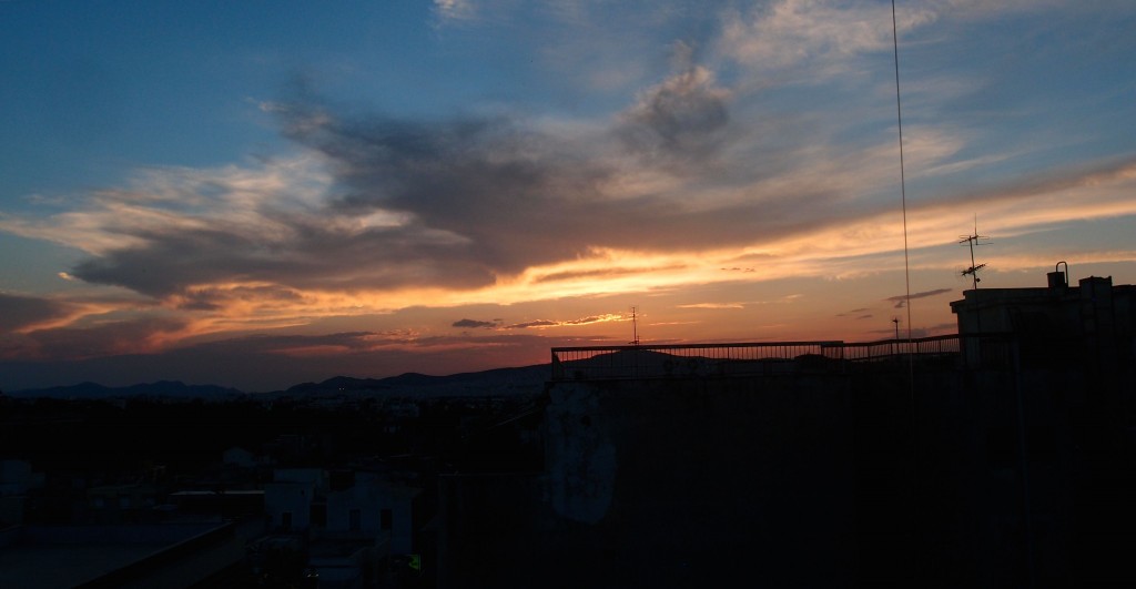 Rooftop Acropolis Sunset, Athens, Greece
