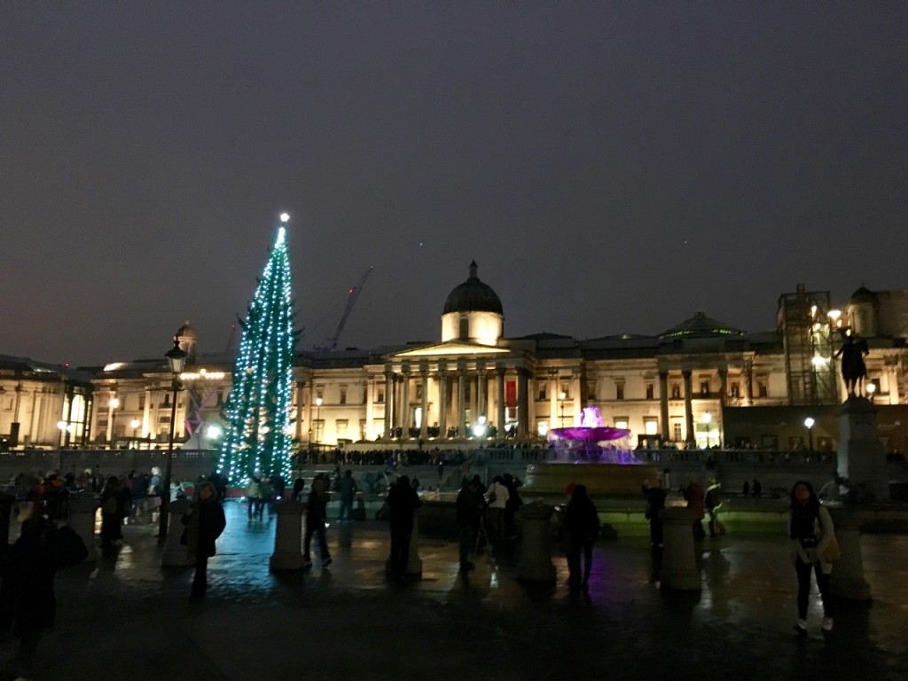 Festive Trafalgar Square, London