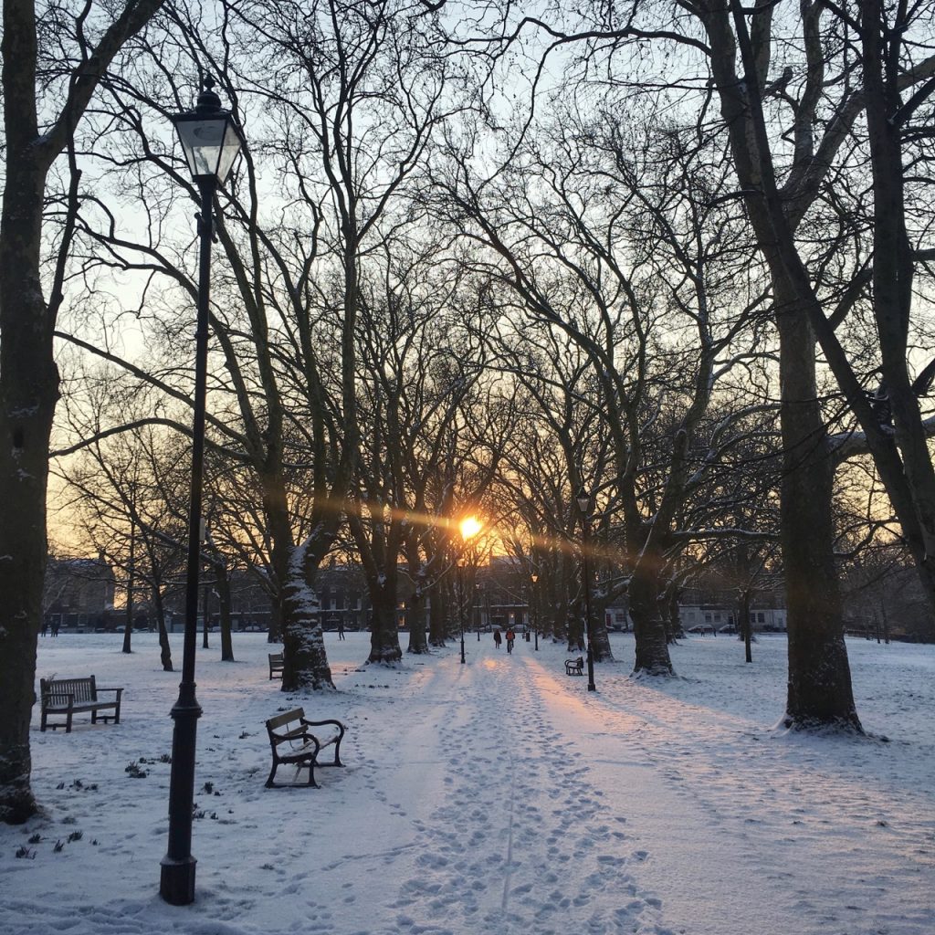 Snow, Highbury Fields, London