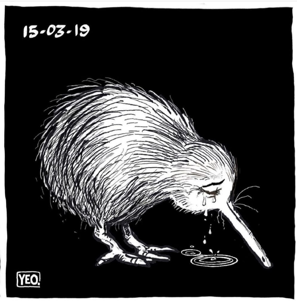 Christchurch Attack Kiwi Cartoon