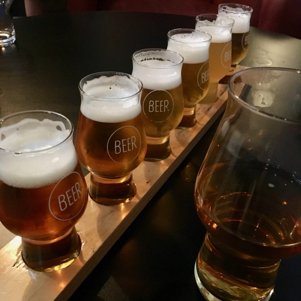 Beer flight, Beer Spot, Auckland