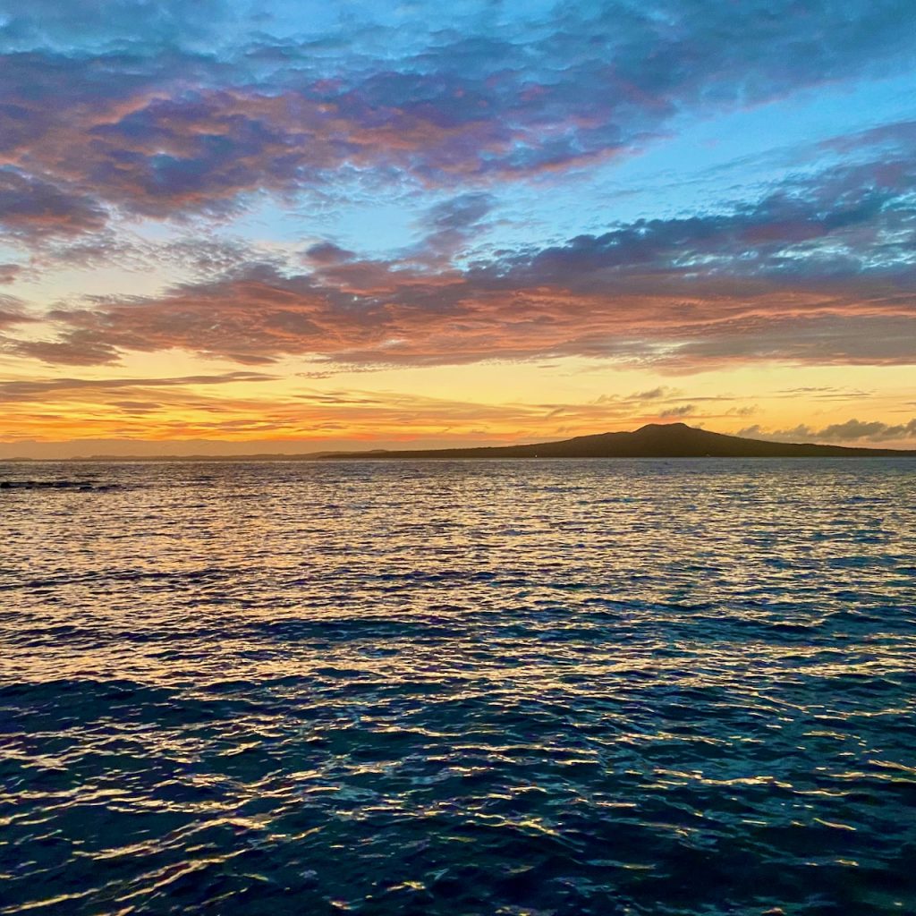 Sunrise and Rangitoto Island