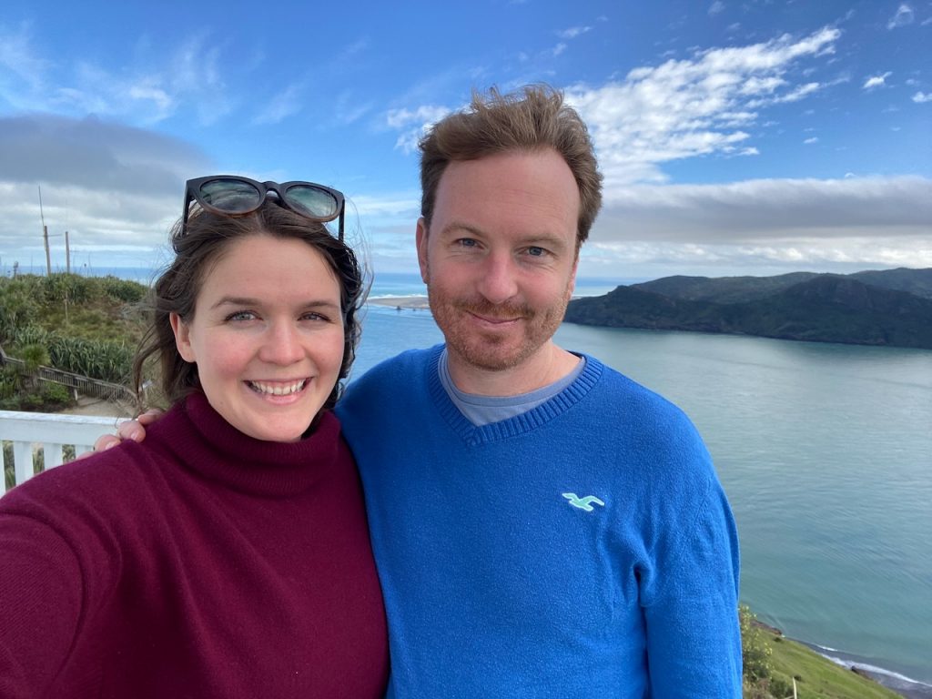 Woman and Man with windy view